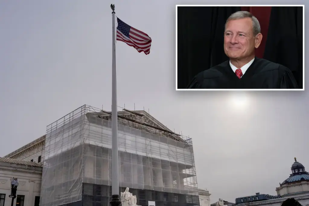 Chief Justice Roberts states the Constitution is steady and resolute before important Supreme Court decisions.