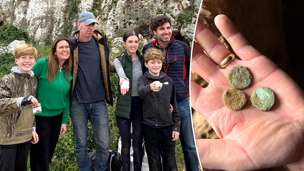 Children of Sarah Huckabee Sanders discover 2,000-year-old coins in the West Bank