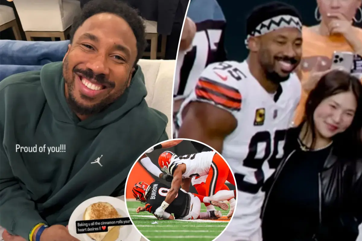 Chloe Kim's reaction following Myles Garrett's NFL record achievement