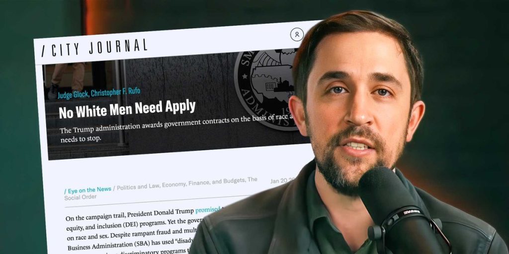 Christopher Rufo reveals shocking details about $26B 'No White Men' program — Trump SBA responds swiftly