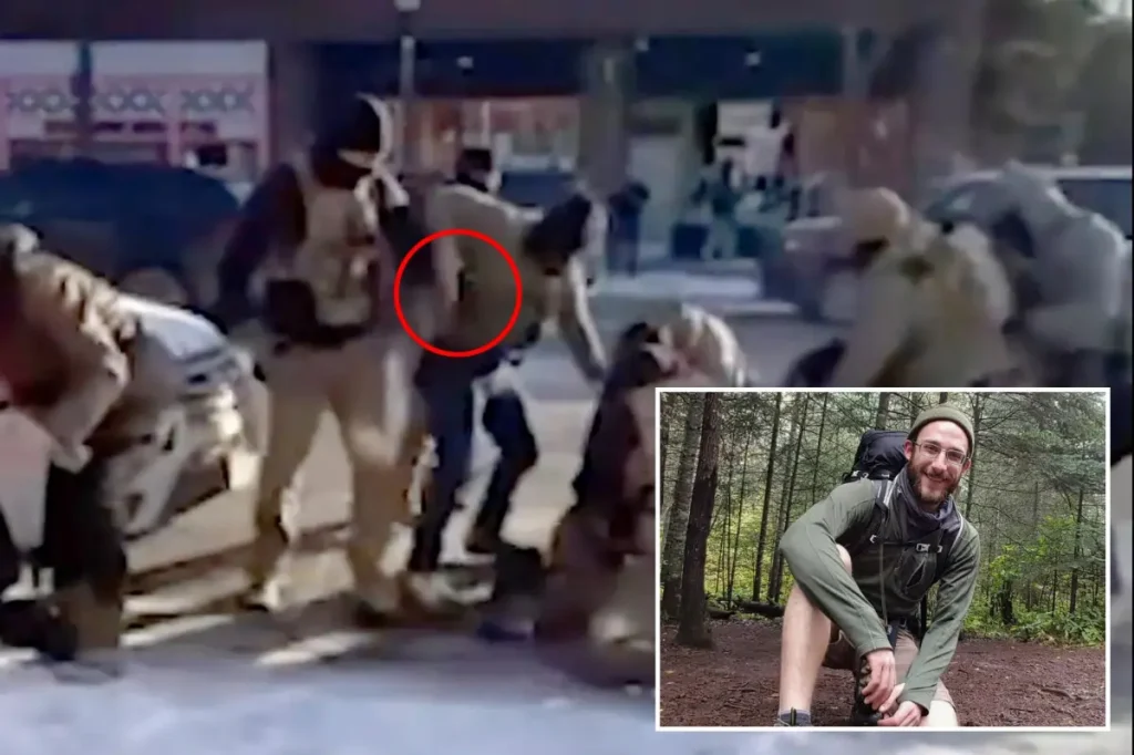 Close examination of shooting incident involving armed protester reveals moment federal officer reached for weapon
