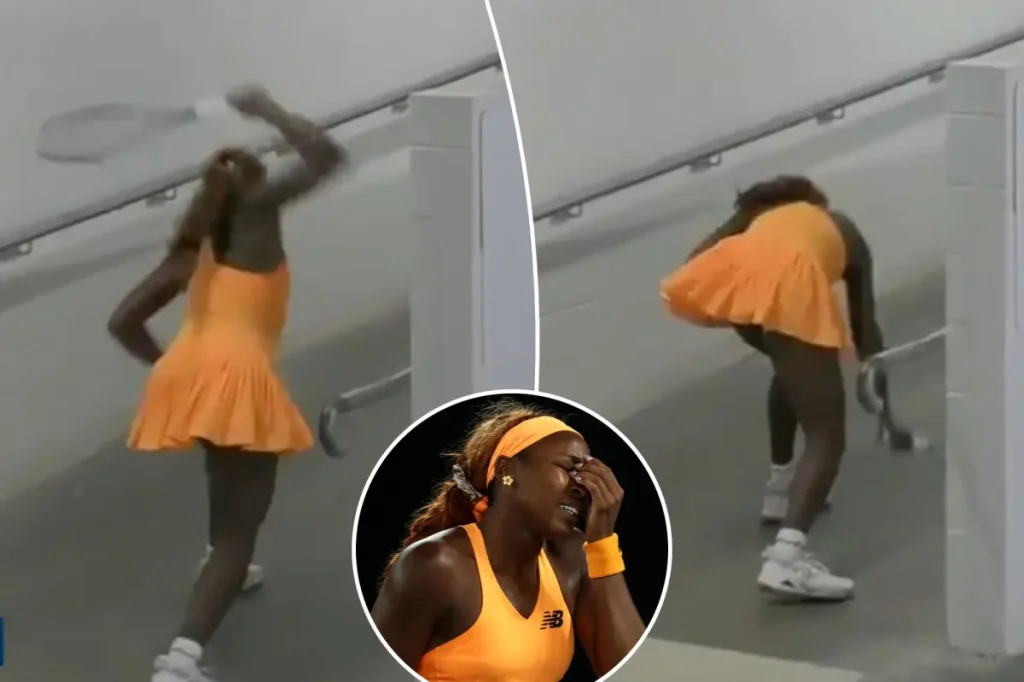 Coco Gauff has a personal breakdown at the Australian Open and feels uncomfortable that it was recorded.