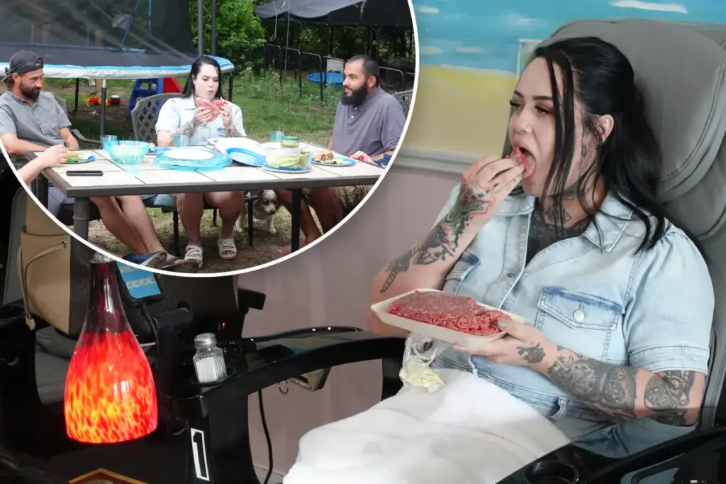 Consuming 2 pounds of raw meat daily caused an unusual infection