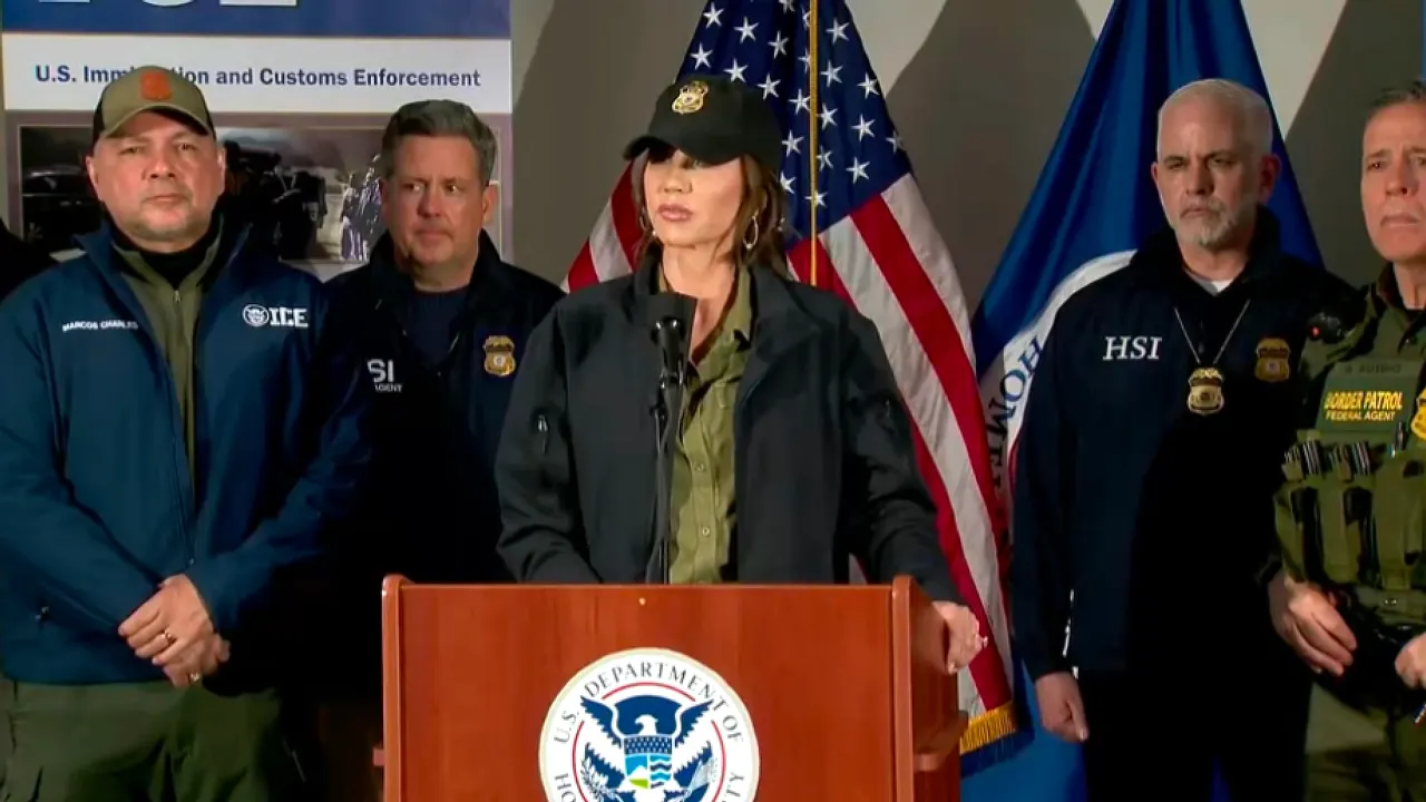 DHS Secretary Kristi Noem claimed that the ICE shooting victim was 'following' agents.