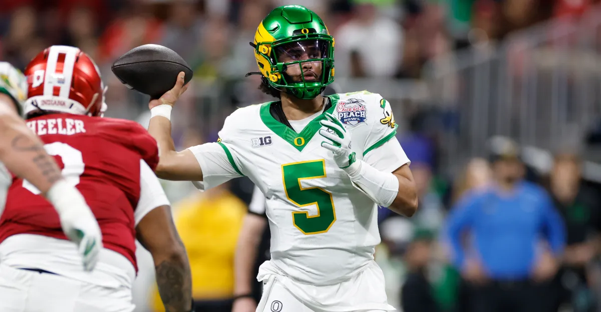Dante Moore's comeback to Oregon is unexpectedly beneficial for the Jets