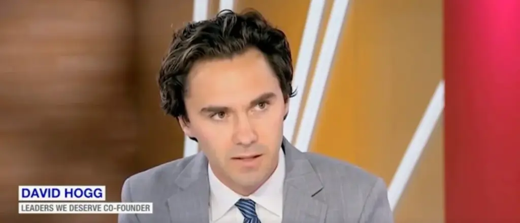David Hogg says criticizing Renee Good is harmful while condemning 'Vice Tyrant' JD Vance.