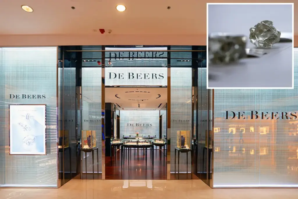 De Beers reduces diamond prices due to low demand and rise in lab-created gems.