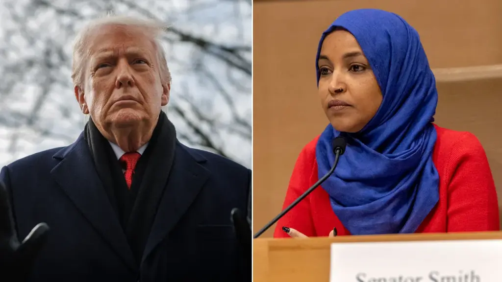 Donald Trump suggests Rep Ilhan Omar should be imprisoned or deported to Somalia