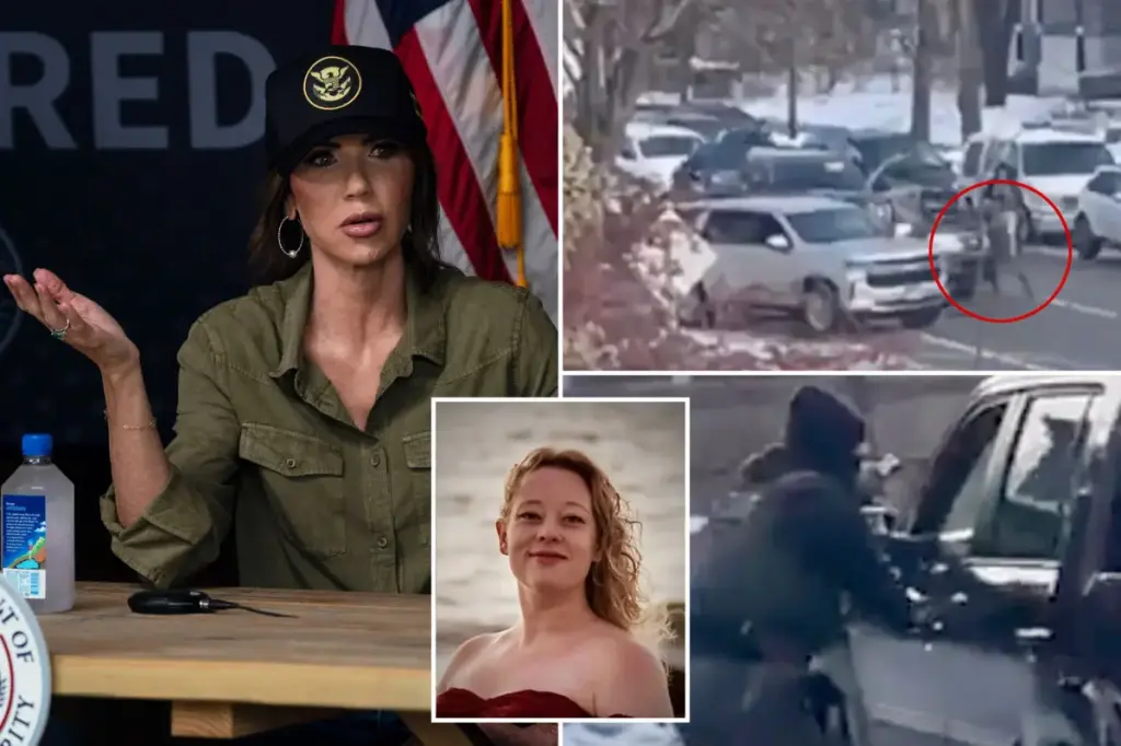 Driver Renee Nicole Good, who was fatally shot by an ICE agent, was accused of 'stalking and obstructing' police, according to Noem.