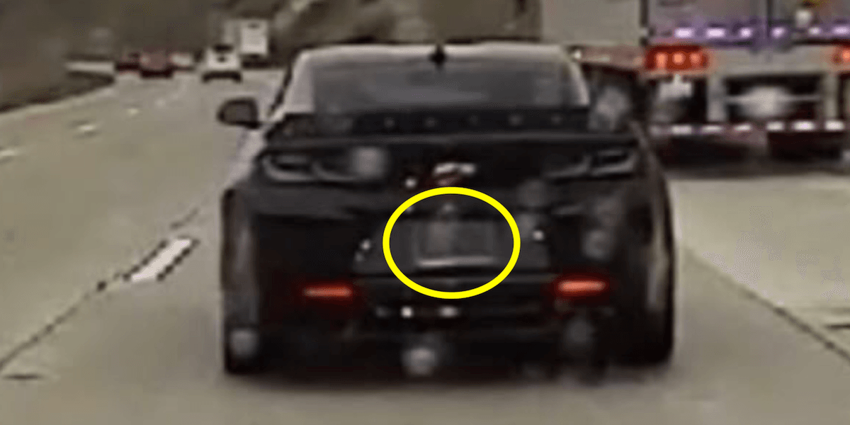 Driver exceeding 100 miles per hour reportedly 'blacks out' and 'turns off' license plate while escaping from police, according to officers.