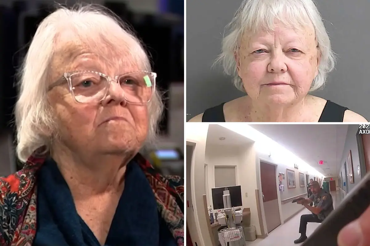 Elderly woman who fatally harmed her dying husband in a failed suicide agreement feels no remorse after standoff with police.