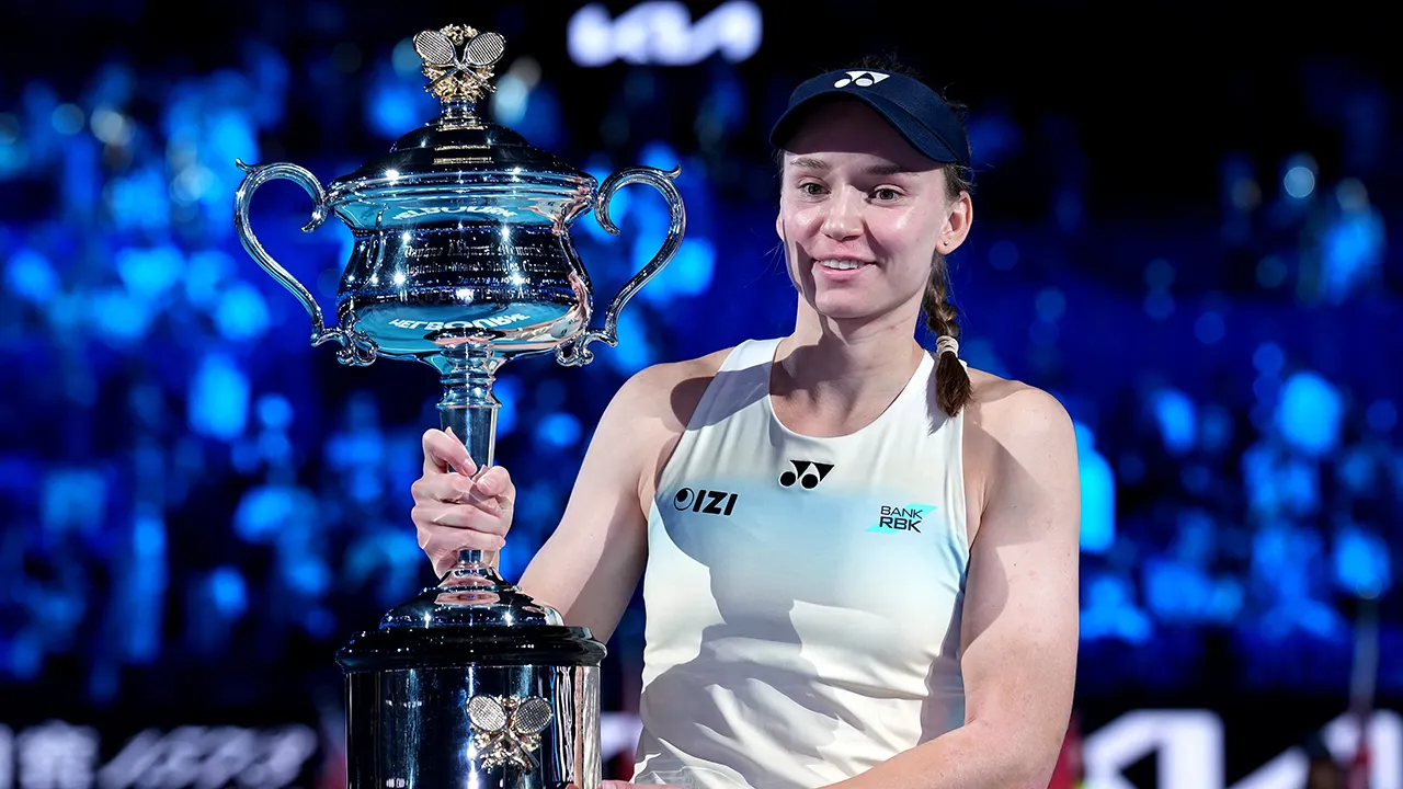 Elena Rybakina defeats Aryna Sabalenka to claim the Australian Open championship.