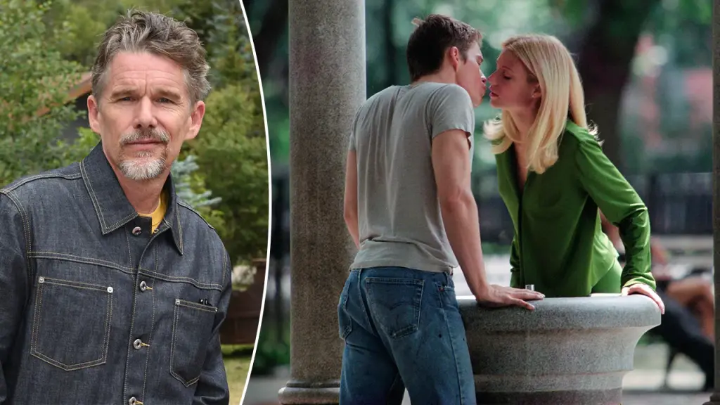 Ethan Hawke feels remorse about his first kiss with Gwyneth Paltrow on Truth or Dare.