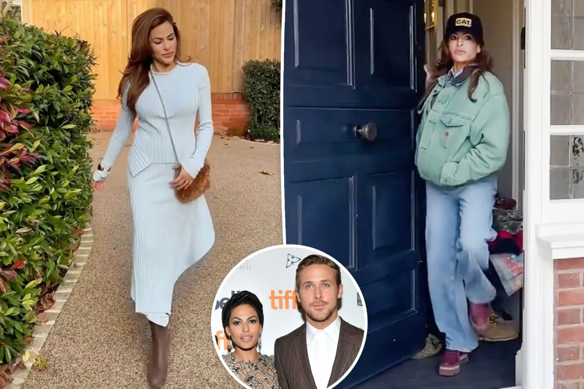 Eva Mendes shares a rare glimpse into her life in the U.K. with Ryan Gosling after leaving Hollywood.