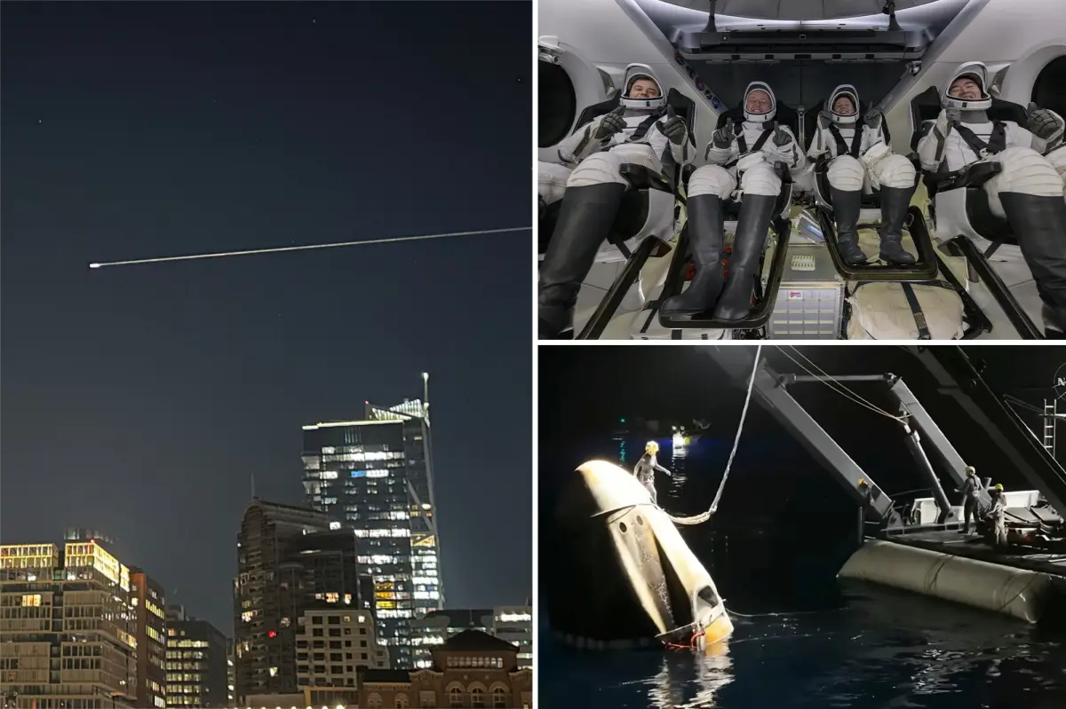 Evacuation of space station brightens California sky