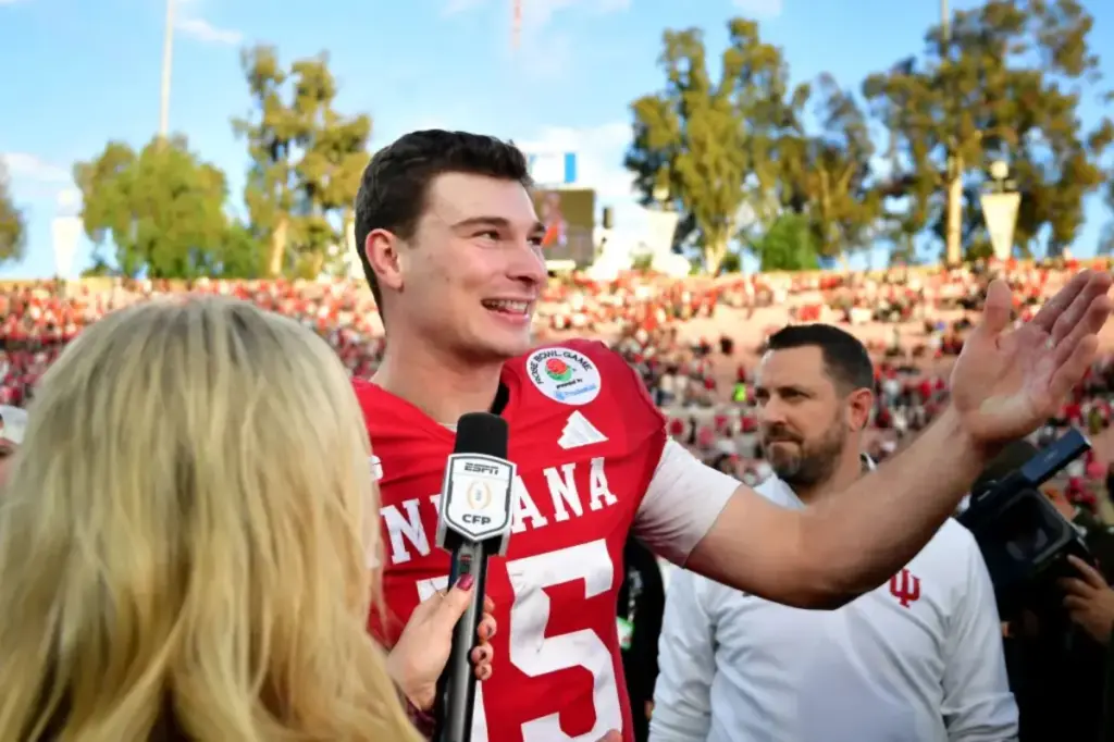 Fernando Mendoza discovers Indiana's CFP semifinal rival in a funny way.