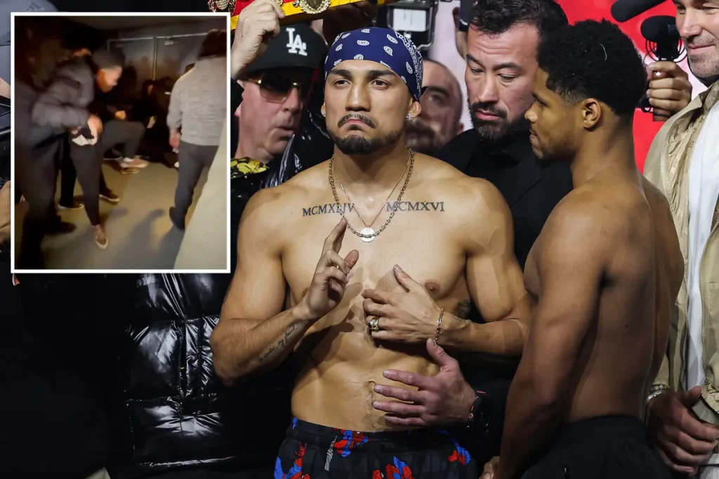 Fight erupts at Teofimo Lopez-Shakur Stevenson weigh-in