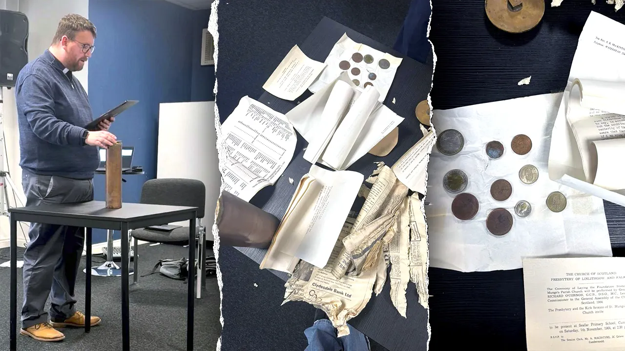 Fire uncovers 1960s time capsule for the St Mungo's Church community in Scotland