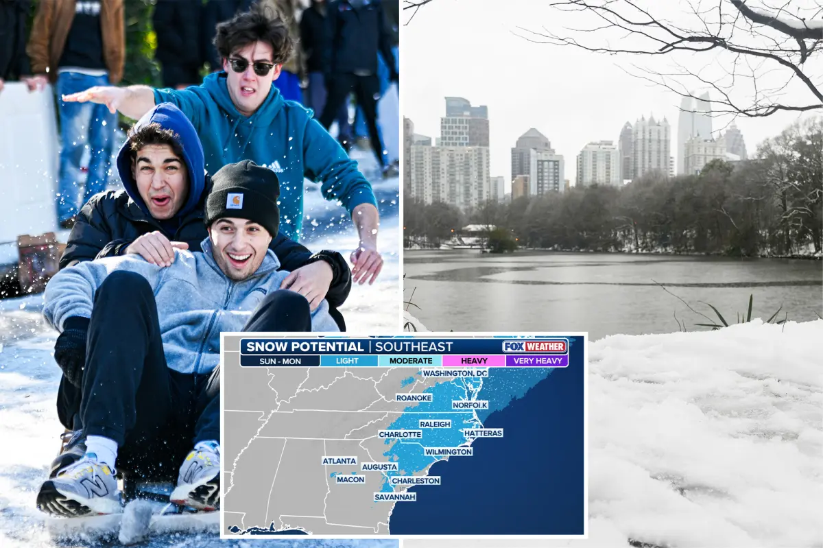 Florida and Georgia may see snowflakes this weekend as cold weather arrives in the South.