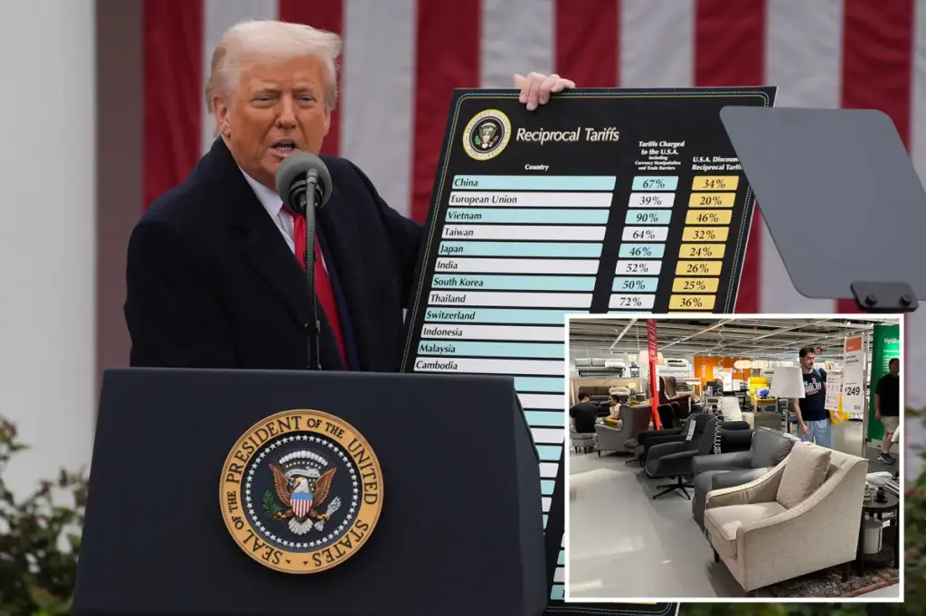 Furniture retailer shares increase after Trump announces a one-year delay on higher tariffs
