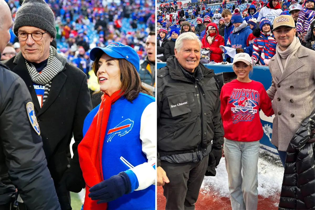 GOP candidate Bruce Blakeman stands by his support for the Buffalo Bills while Hochul criticizes him as a 'new fan'