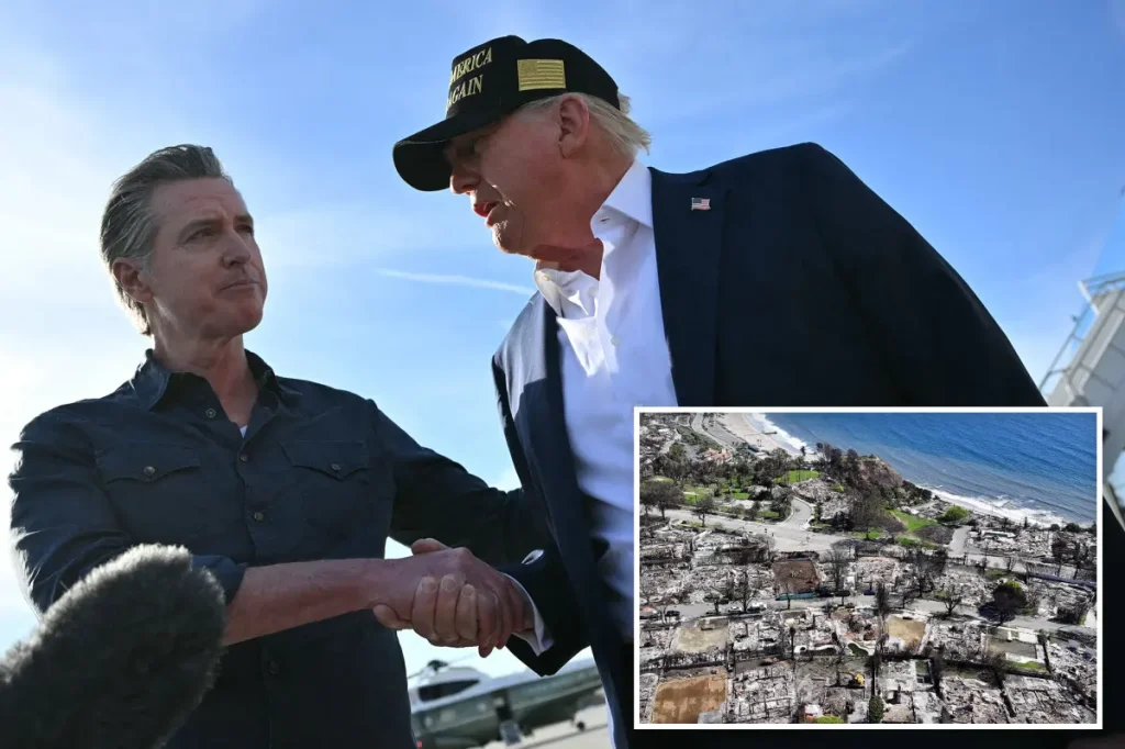 Gavin Newsom asks Trump for assistance in rebuilding fire-damaged LA