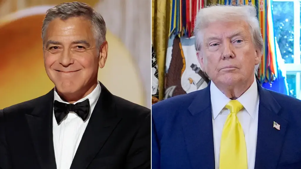 George Clooney uses French at the Golden Globes following Trump's citizenship remarks
