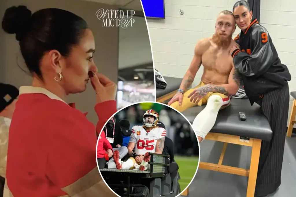 George Kittle's wife shares emotional video of the 49ers star's serious injury