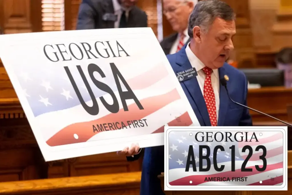 Georgia introduces 'America First' license plate in anticipation of the nation's 250th anniversary.