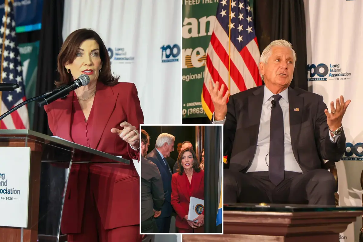 Governor Hochul and Bruce Blakeman exchange heated remarks at Long Island event as the New York gubernatorial race intensifies
