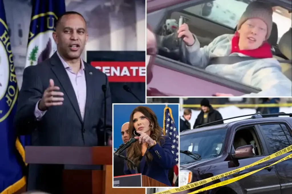 Hakeem Jeffries demands the removal of Kristi Noem following the Renee Good shooting.