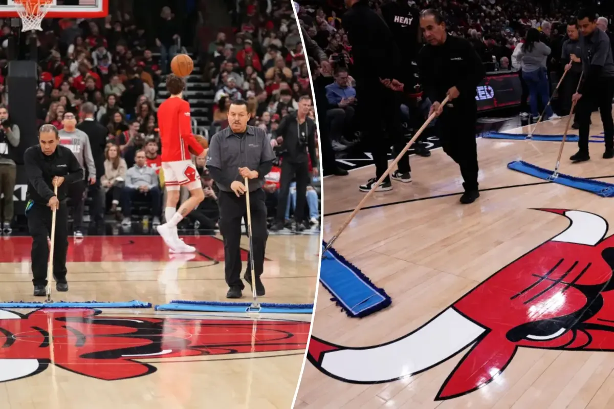 Heat-Bulls game delayed because of moisture on the court