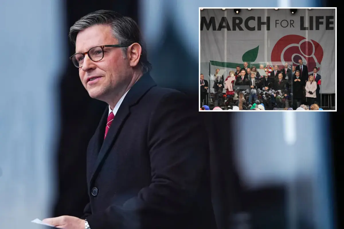 House Speaker Mike Johnson implies that his teenage parents almost chose to have an abortion.