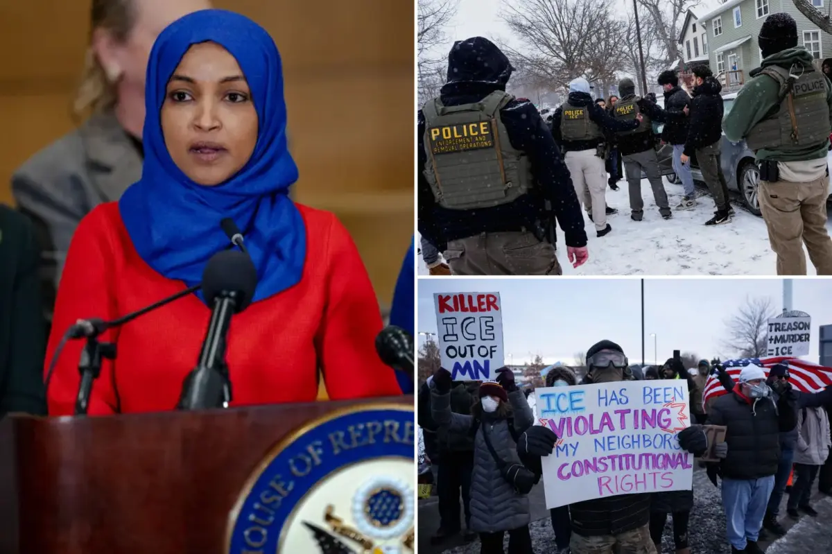 Ilhan Omar likens ICE raids in the US to those in her home country of Somalia.