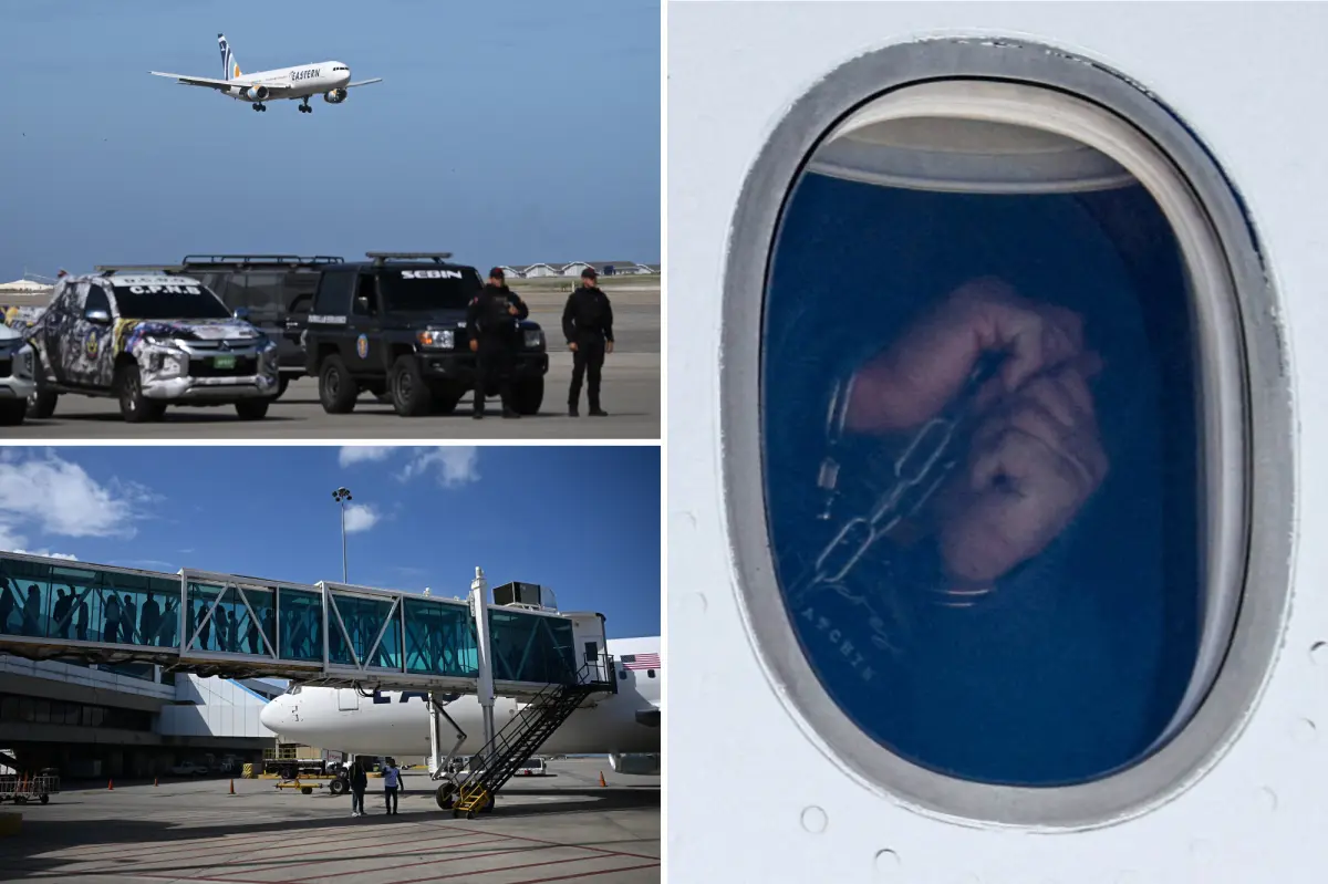 Images reveal the initial flight of deported Venezuelan migrants returning to Caracas following Nicolas Maduro's arrest.
