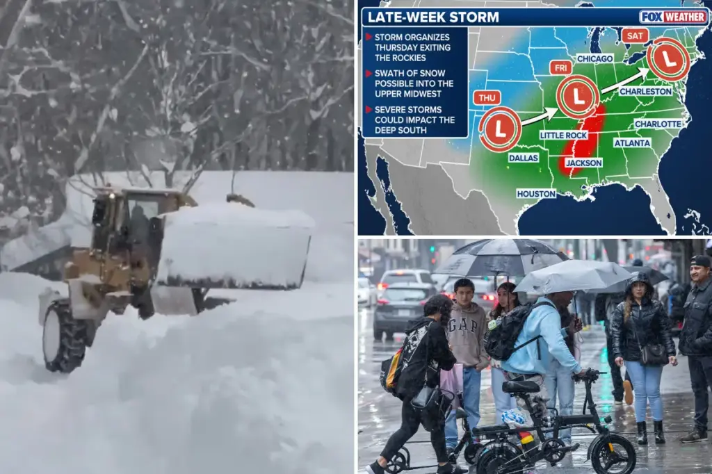 Initial nationwide storm of 2026 to deliver rain, snow, and a risk of severe weather
