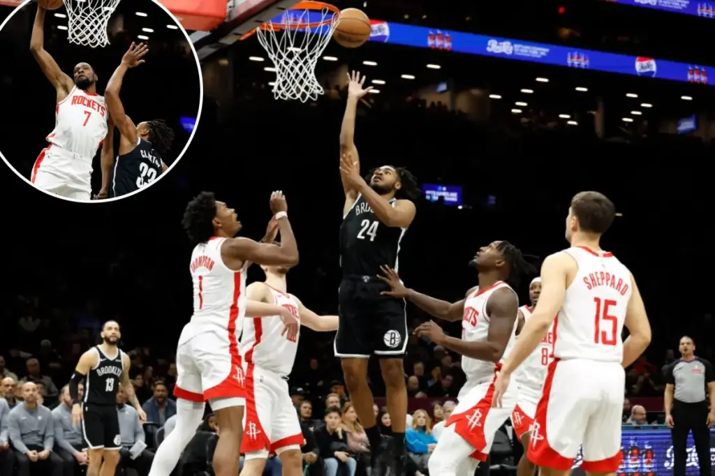 Injured Nets suffer a heavy loss to Rockets led by Kevin Durant