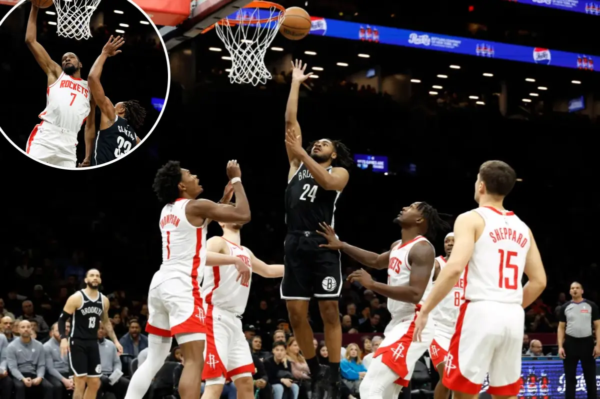 Injured Nets suffer a heavy loss to Rockets led by Kevin Durant