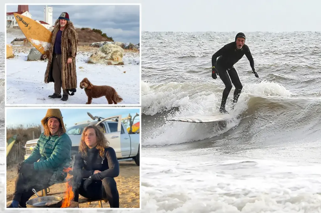 Inside Long Island's 'Point Break' where daring winter surfers ride waves amidst the snow: 'This can be deadly'