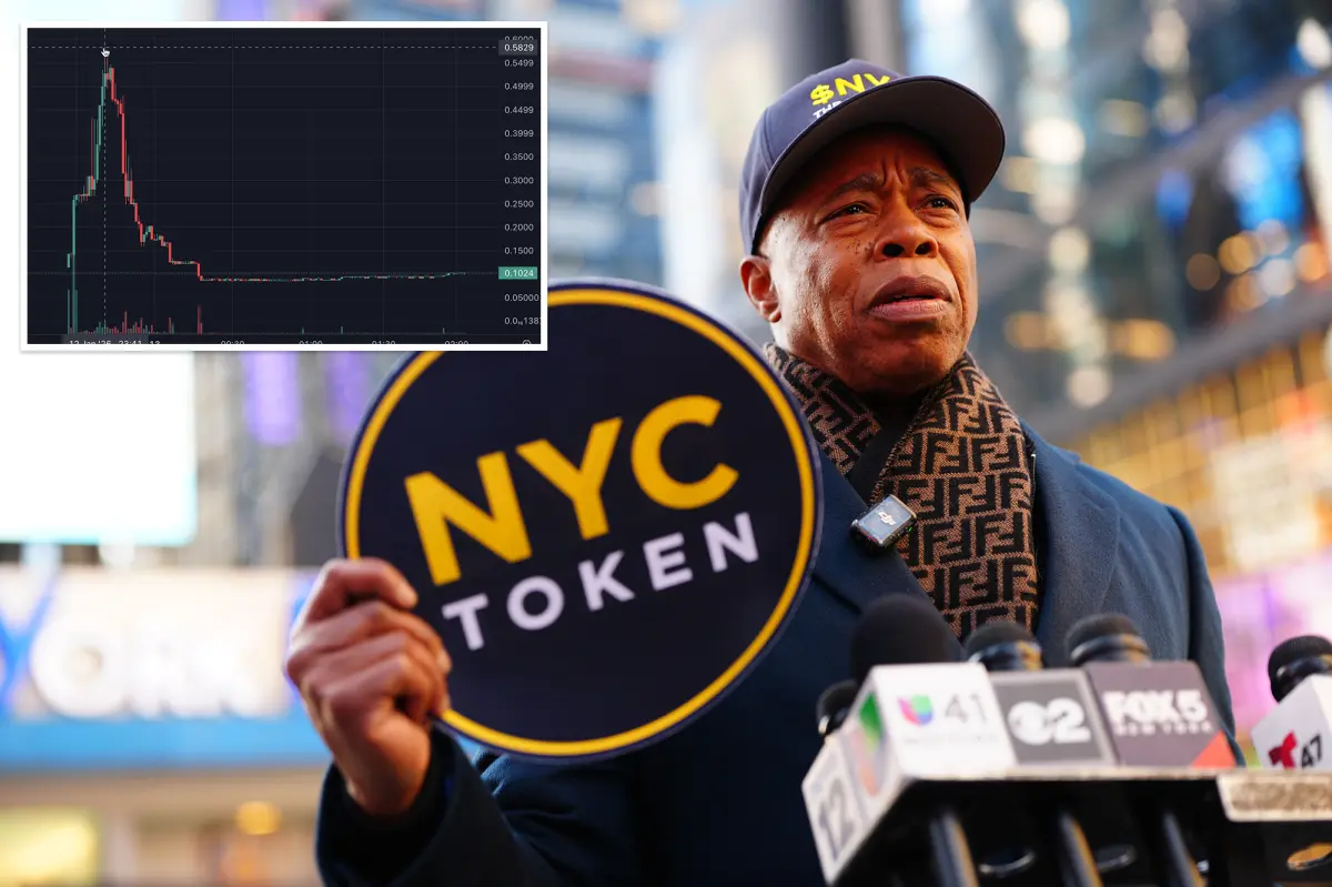 Investors label crypto coin supported by Eric Adams a scam as its value quickly declines.