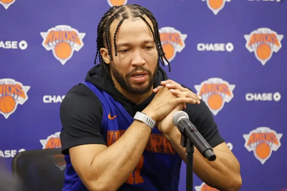 Jalen Brunson of the Knicks brushes off his 'embarrassing' ankle injury with a laugh