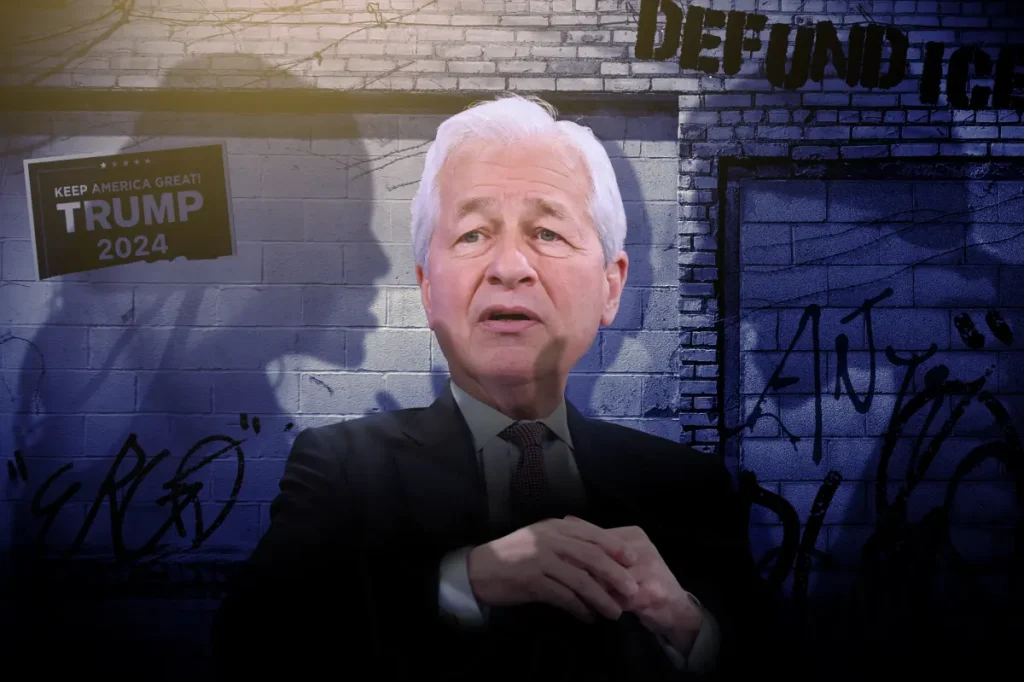Jamie Dimon's speech at Davos highlights the significant challenge ICE poses for corporate America and the media.