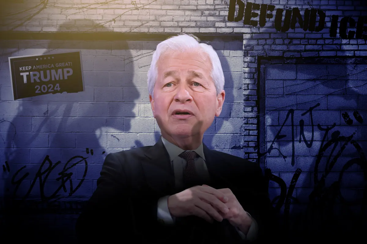 Jamie Dimon's speech at Davos highlights the significant challenge ICE poses for corporate America and the media.