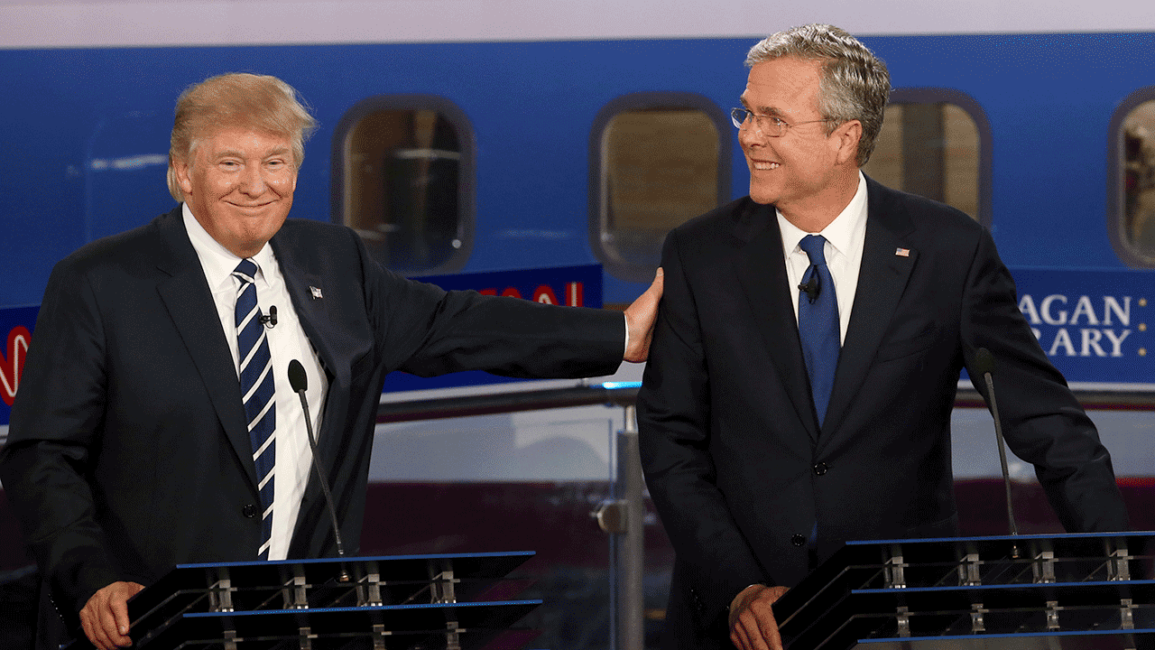 Jeb Bush and Trump agree on Iran following their fierce competition in 2016.