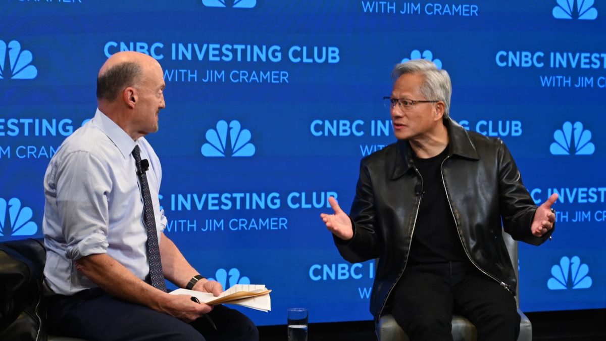 Jim Cramer advises against trading Apple and Nvidia as funds shift toward undervalued stocks before earnings season.