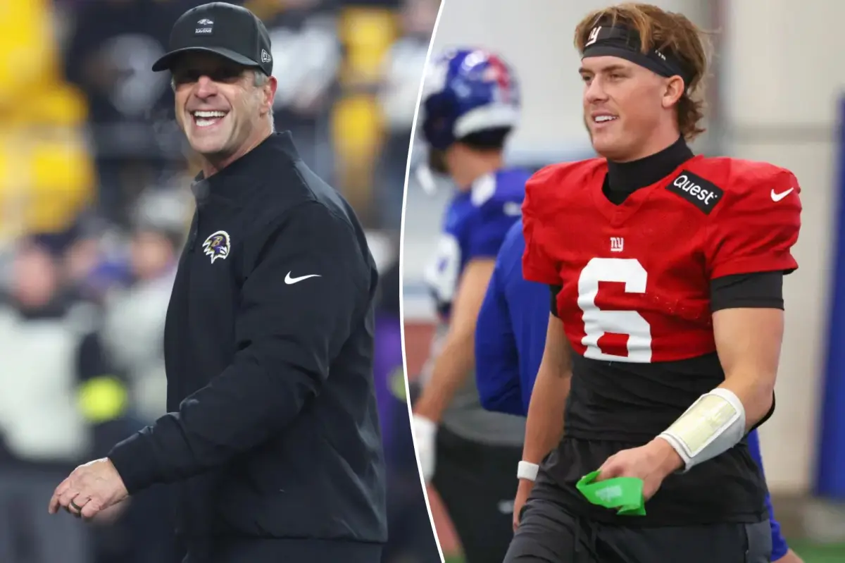 John Harbaugh and Jaxson Dart had a two-hour meeting before the Giants' choice.