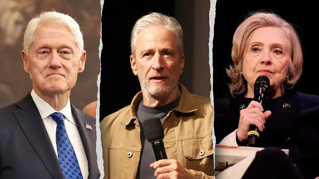 Jon Stewart suggests Clintons should follow through with Jeffrey Epstein subpoenas.