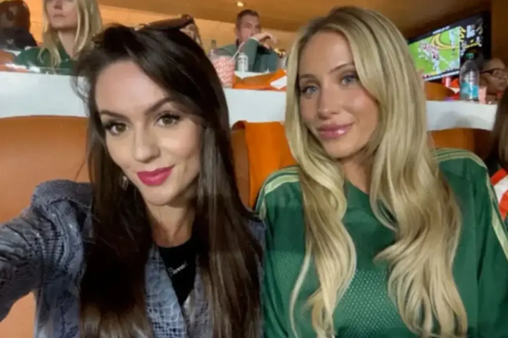 Jordon Hudson spends time with Alix Earle at the national championship game.