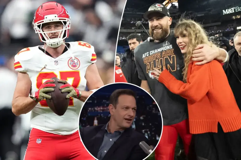 Josh Charles explains why he referred to Travis Kelce in a disparaging way on the set with Taylor Swift