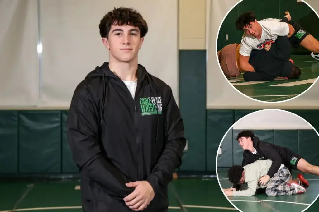 Justin Powers leveraging his success in Carle Place wrestling to pursue a state championship